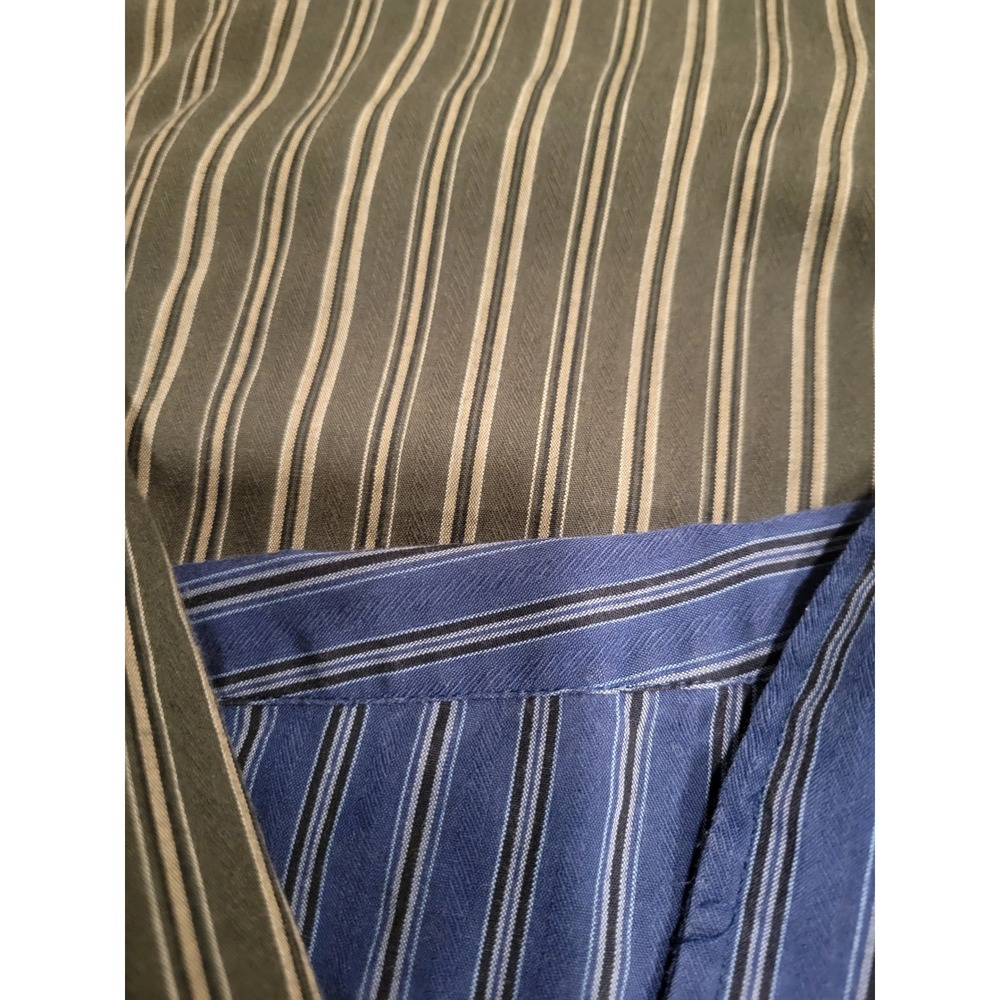 Lot of 2 Van Heusen Studio Mens XLT Tall Striped Long Sleeve Button Down Shirts‎ - Picture 3 of 10